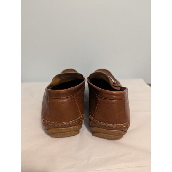 COACH Mott Driver Horse Bit Loafers Mens 11.5 Brown Leather Slip On Shoes Moc - Picture 8 of 13
